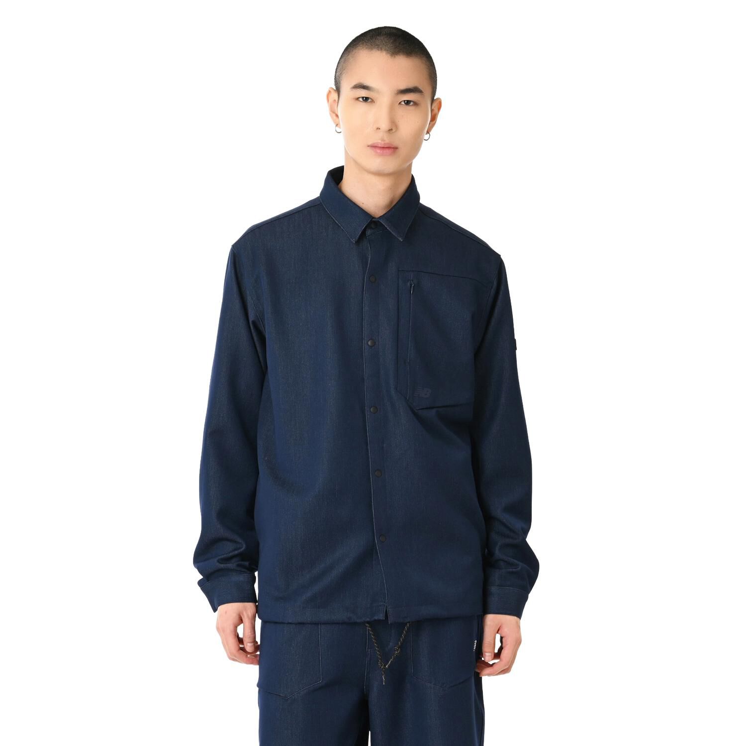 NEW BALANCE 「【NEW BALANCEｳｪｱ】M ﾃﾞﾆﾑｽﾀｲﾙｼｬﾂJK」|ポロシャツ|ブルー