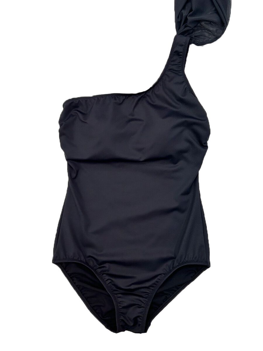 Riberce「【大人水着】無地ワンショルダーワンピース水着」|コンビネゾン|