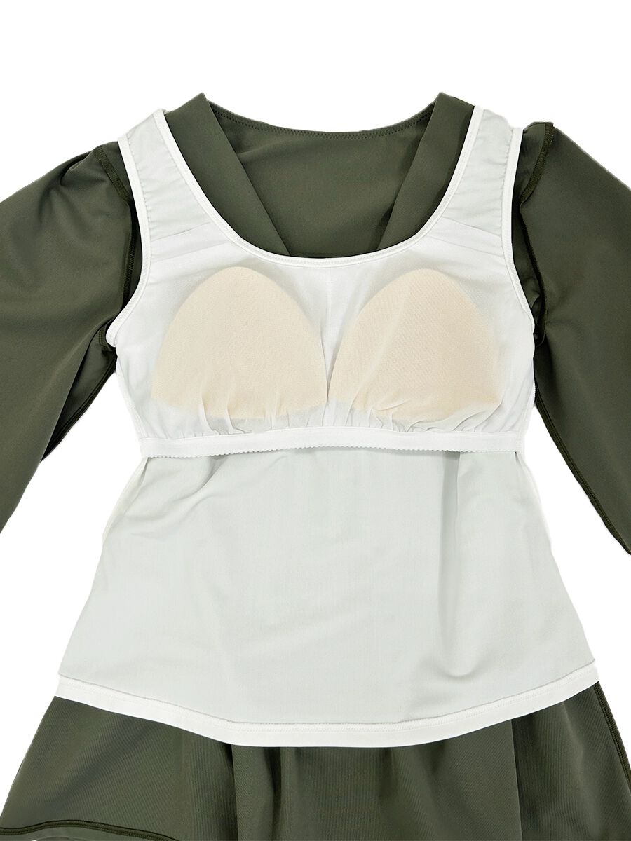 ALBOVE「UVカット五分袖チュニック水着/トップス」|ビキニ|