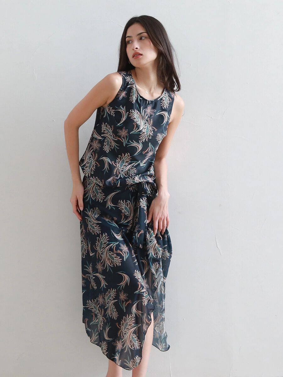 Riberce「【新作】オリエンタルフラワー柄サロート/パレオ」|スポーツ|