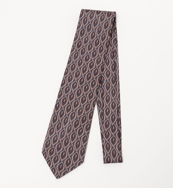 SHIPS「SHIPS: ラグジュアリー プリント モチーフ ネクタイ」|ネクタイ・蝶ネクタイ|ダークブルー