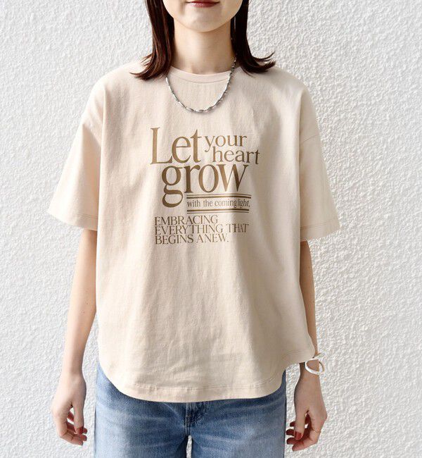 SHIPS for women「【SHIPS別注】81BRANCA: 5分袖 ロゴ TEE」|Tシャツ・カットソー|