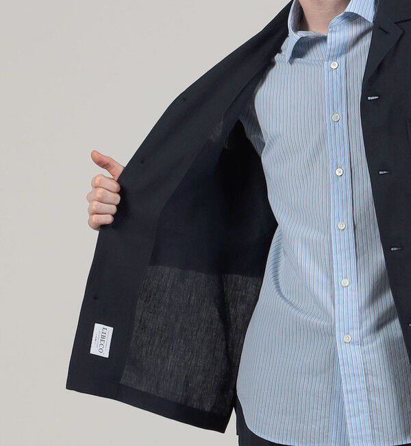 TOMORROWLAND MENS「ベルジャンリネン シャツアウター」|ブルゾン・スタジャン|