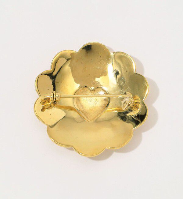 TOMORROWLAND GOODS「ADRAR Flower Heart ゴールド ブローチピン」|ブローチ・コサージュ|