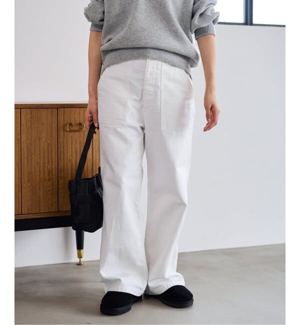 FRAMeWORK「≪追加≫ミリタリースラブバックサテンベイカーパンツ3」|カーゴ|