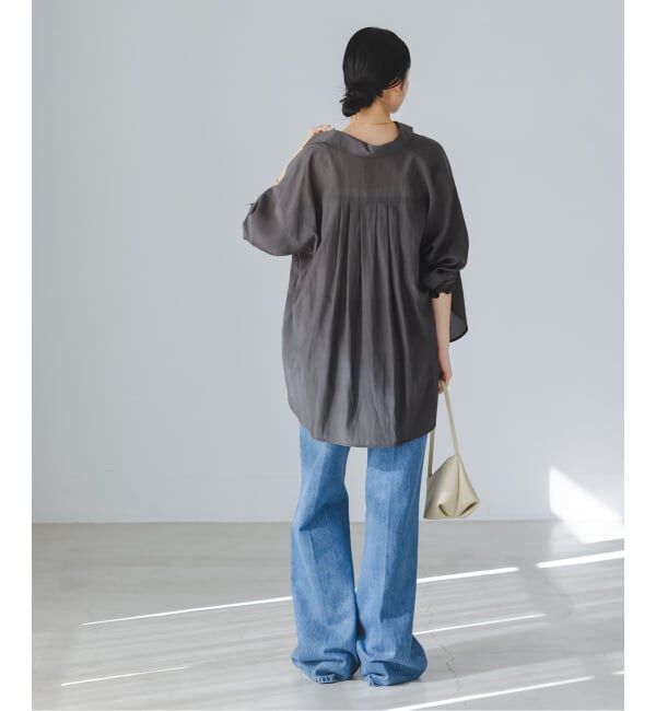 NOBLE「シルキーコットンフォルムシャツ」|シャツ・ブラウス|