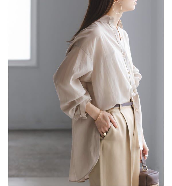 NOBLE「シルキーコットンフォルムシャツ」|シャツ・ブラウス|