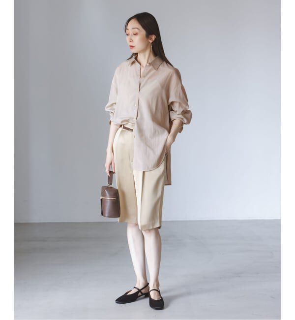 NOBLE「シルキーコットンフォルムシャツ」|シャツ・ブラウス|