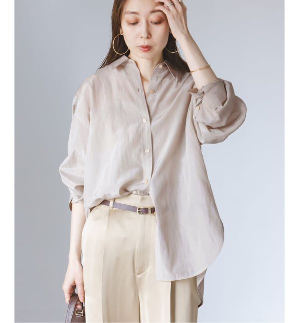 NOBLE「シルキーコットンフォルムシャツ」|シャツ・ブラウス|