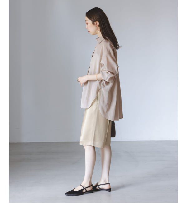 NOBLE「シルキーコットンフォルムシャツ」|シャツ・ブラウス|