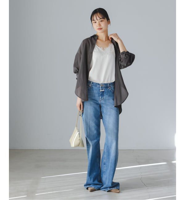 NOBLE「シルキーコットンフォルムシャツ」|シャツ・ブラウス|