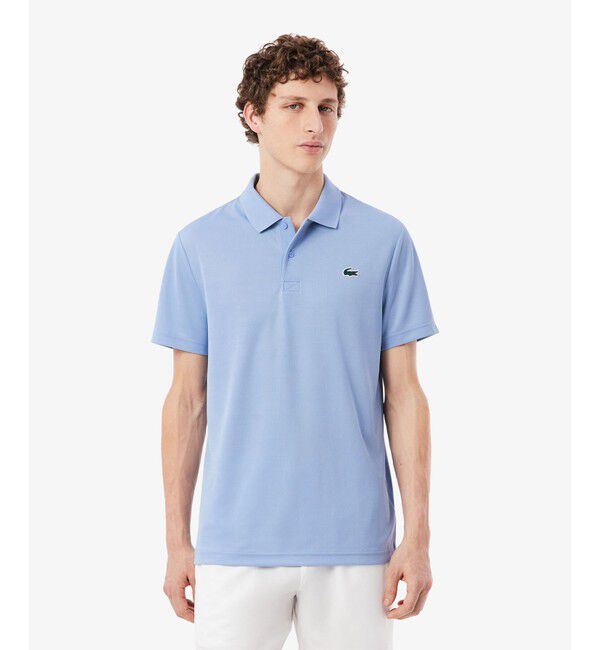 LACOSTE「『ダニール・メドベージェフ』コートジャカードウルトラドライポロシャツ」|ポロシャツ|ライトブルー
