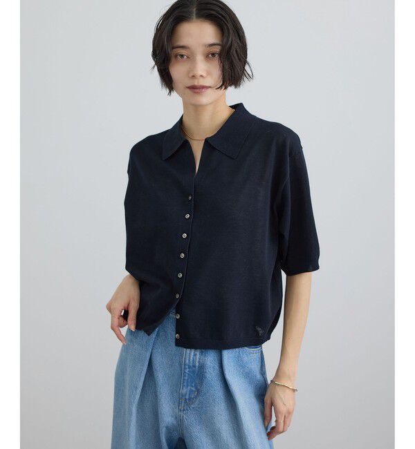 SALON adam et rope'「【WEB限定】ドライタッチスキッパーニットカーディガン / 洗える」|カーディガン|