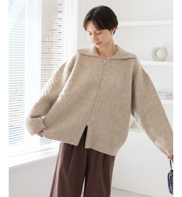 Rope&rsquo;Picnic「【WEB限定】Wジップシャギーニットブルゾン」|ブルゾン・スタジャン|