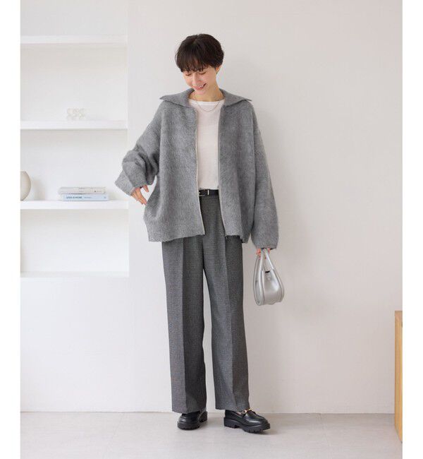 Rope&rsquo;Picnic「【WEB限定】Wジップシャギーニットブルゾン」|ブルゾン・スタジャン|