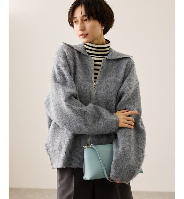 Rope&rsquo;Picnic「【WEB限定】Wジップシャギーニットブルゾン」|ブルゾン・スタジャン|