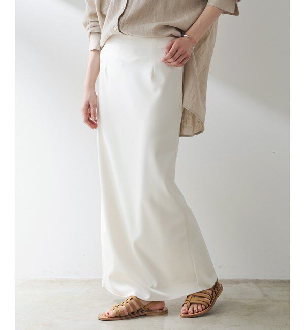  「ジャージーIラインロングスカート」|スカート|