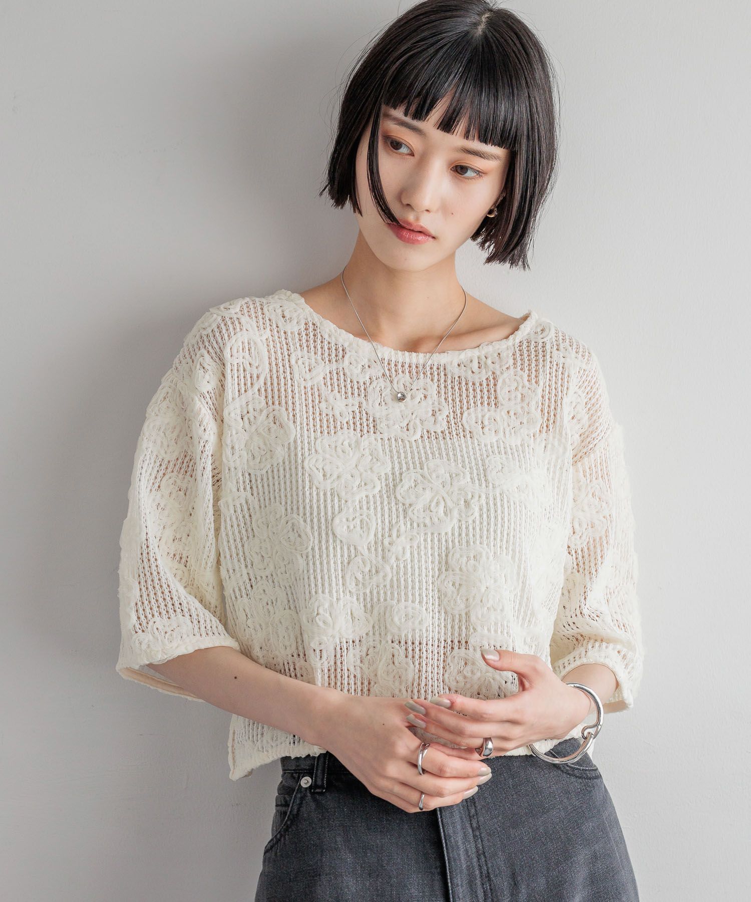 LOWRYS FARM「３Ｄレース５Ｓ」|Tシャツ・カットソー|NTL