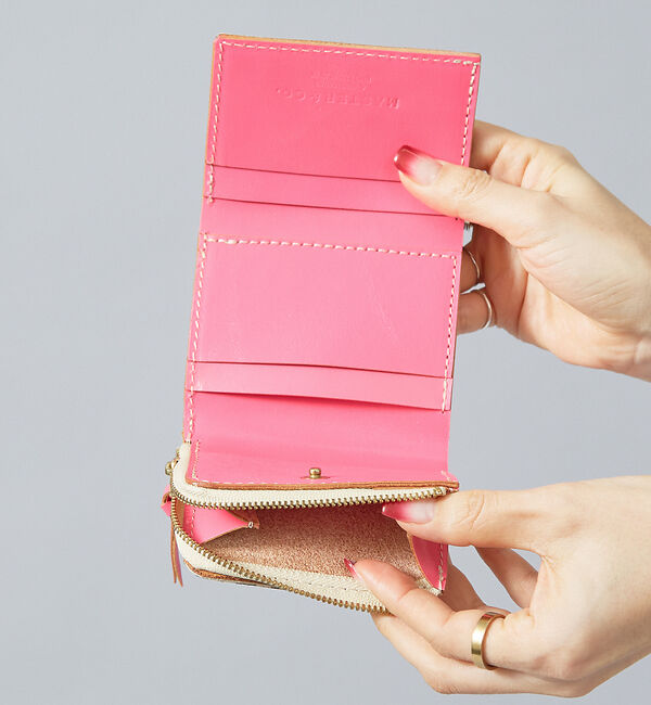 Rouge vif「【MASTER & CO】ミニウォレット / 三つ折り財布 / ハラコ&times; 牛革」|財布|