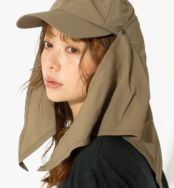 Rouge vif「【Ruben/ルーベン】ナイロンスカーフキャップ/NYLON CARF CAP/」|その他|モカ