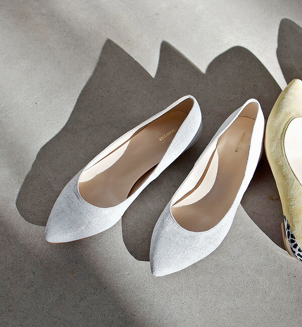 AU BANNISTER「【累計1万足突破！】ボロネーゼ カッター フラットパンプス」|パンプス|アイボリー