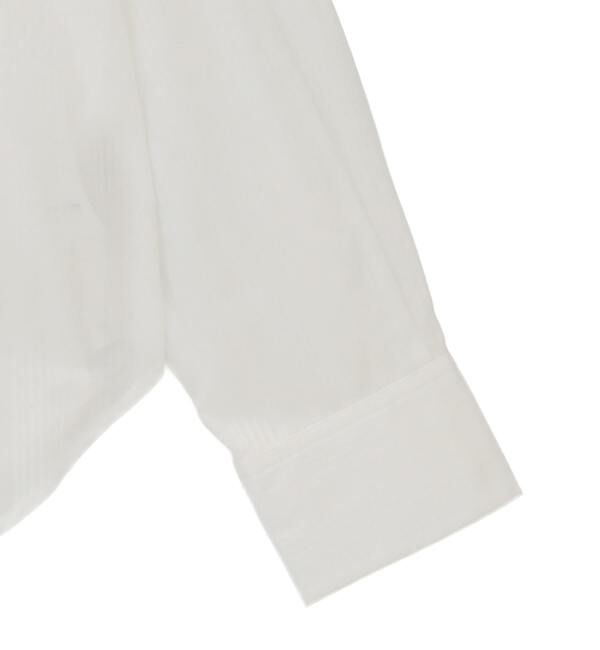 SOFFITTO「オーガニックコットンレースアップストライプブラウス」|シャツ・ブラウス|