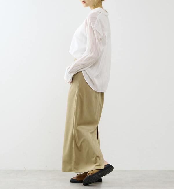 SOFFITTO「オーガニックコットンレースアップストライプブラウス」|シャツ・ブラウス|