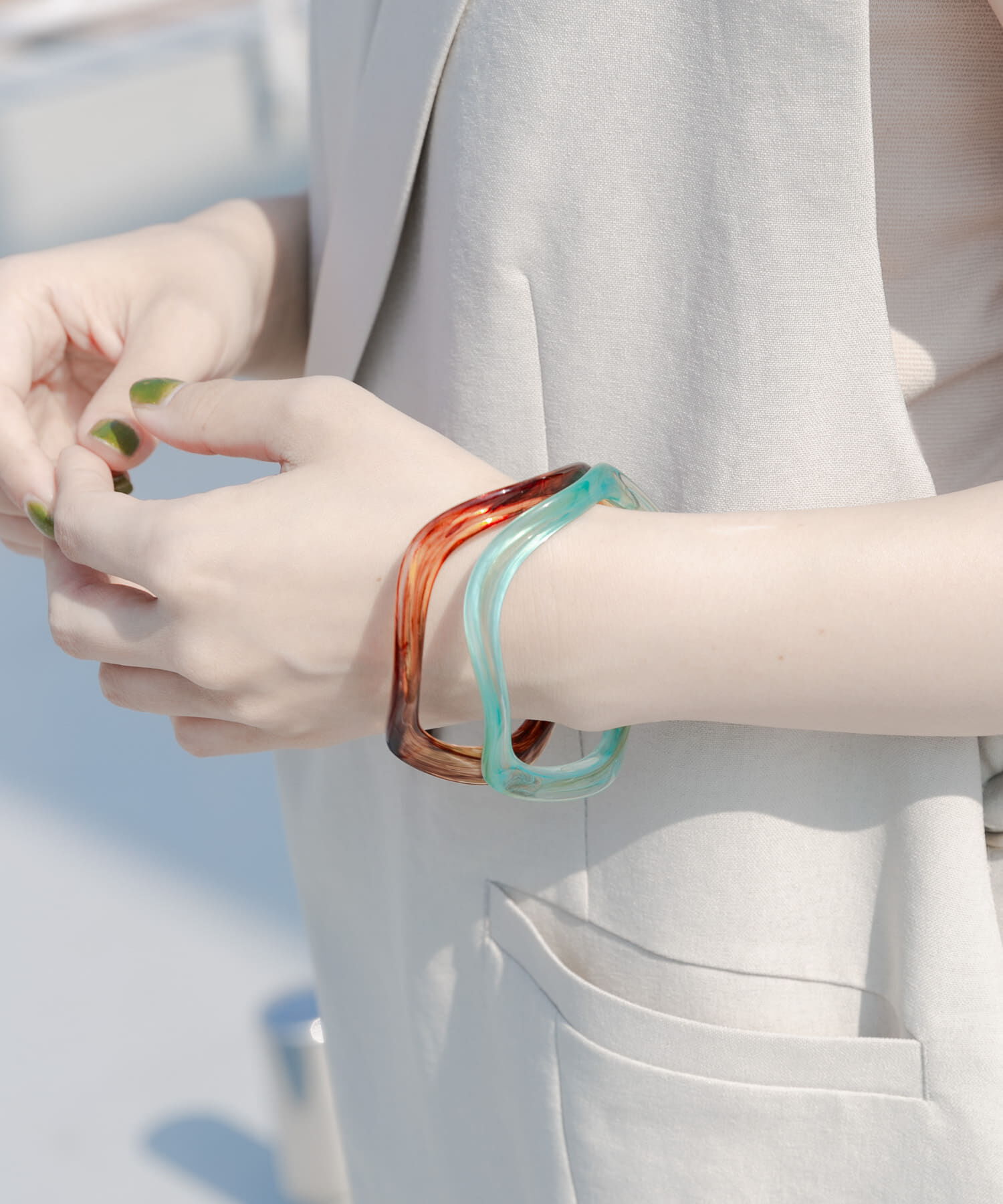 SMELLY「クリア2セットバングル」|ブレスレット・バングル|