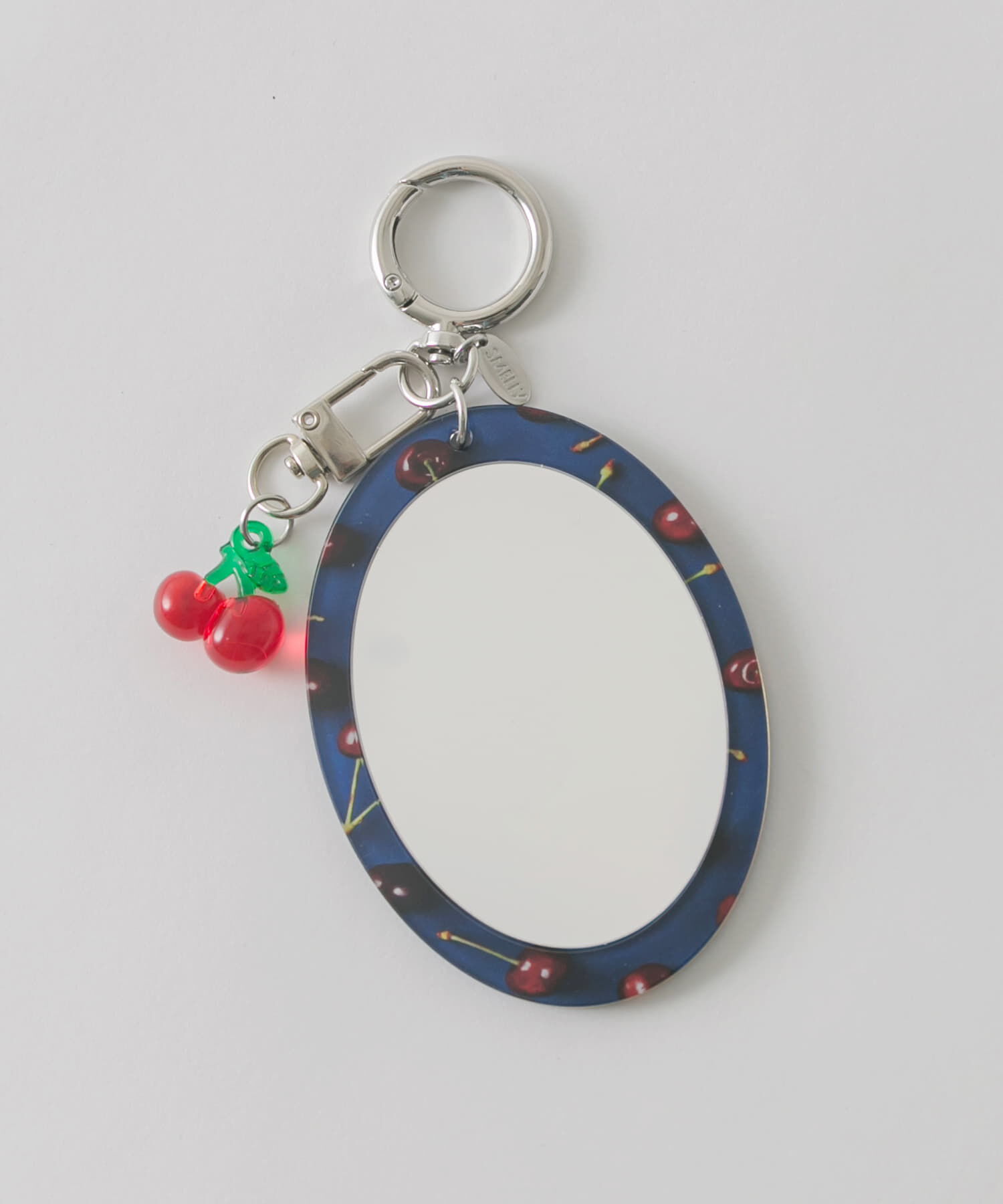 SMELLY「モチーフ＆ミラーキーチェーン」|チャーム・キーホルダー|ブルー