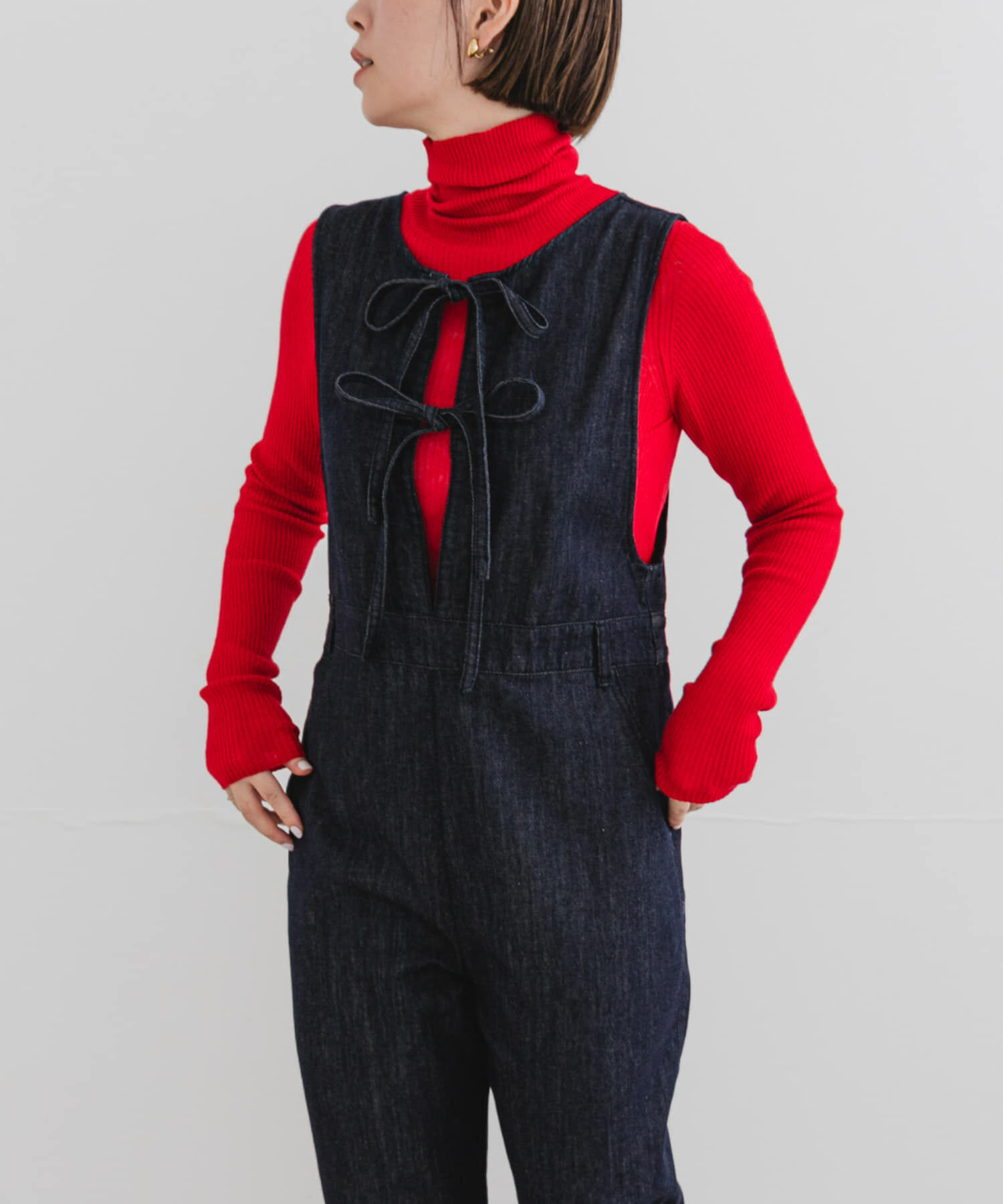 URBAN RESEARCH ROSSO「F by ROSSO　ウォッシャブルシアーリブタートルニット」|ニット・セーター|