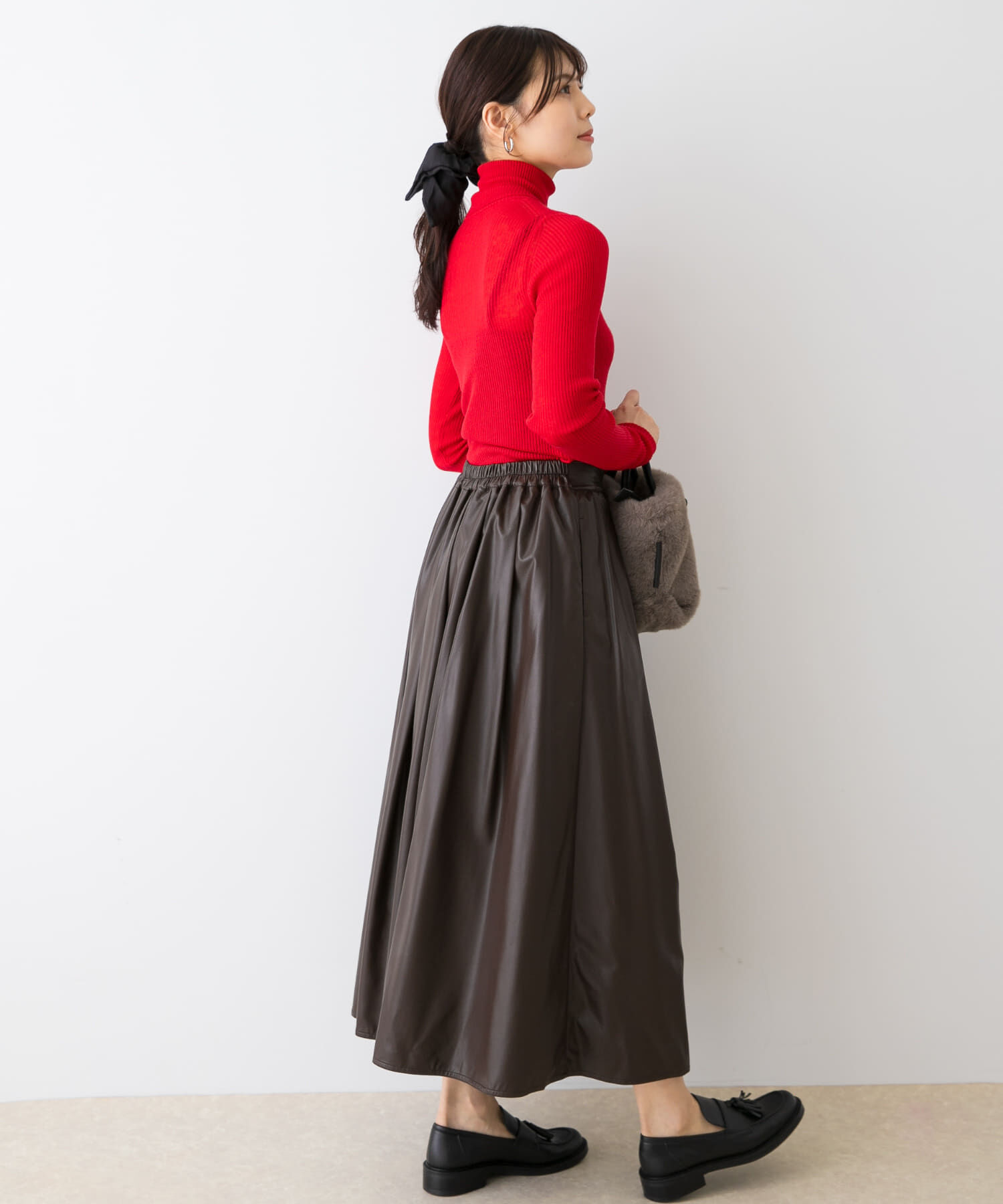 URBAN RESEARCH ROSSO「F by ROSSO　ウォッシャブルシアーリブタートルニット」|ニット・セーター|