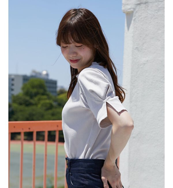 MAJESTICLEGON「タックスリーブトップス」|Tシャツ・カットソー|