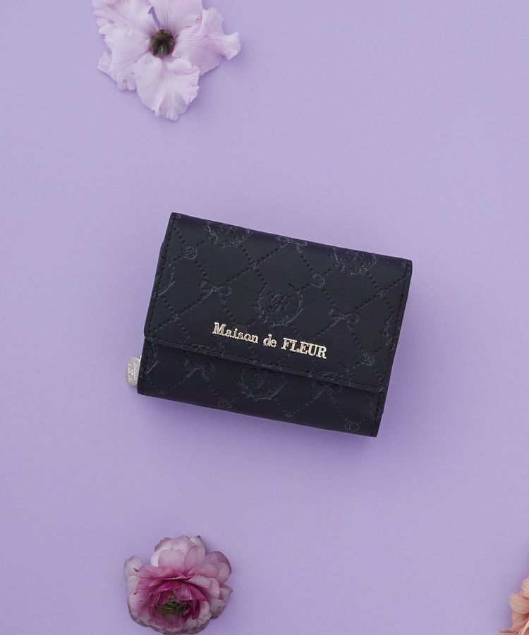 Maison de FLEUR「カラーモノグラムウォレット」|財布|ブラック