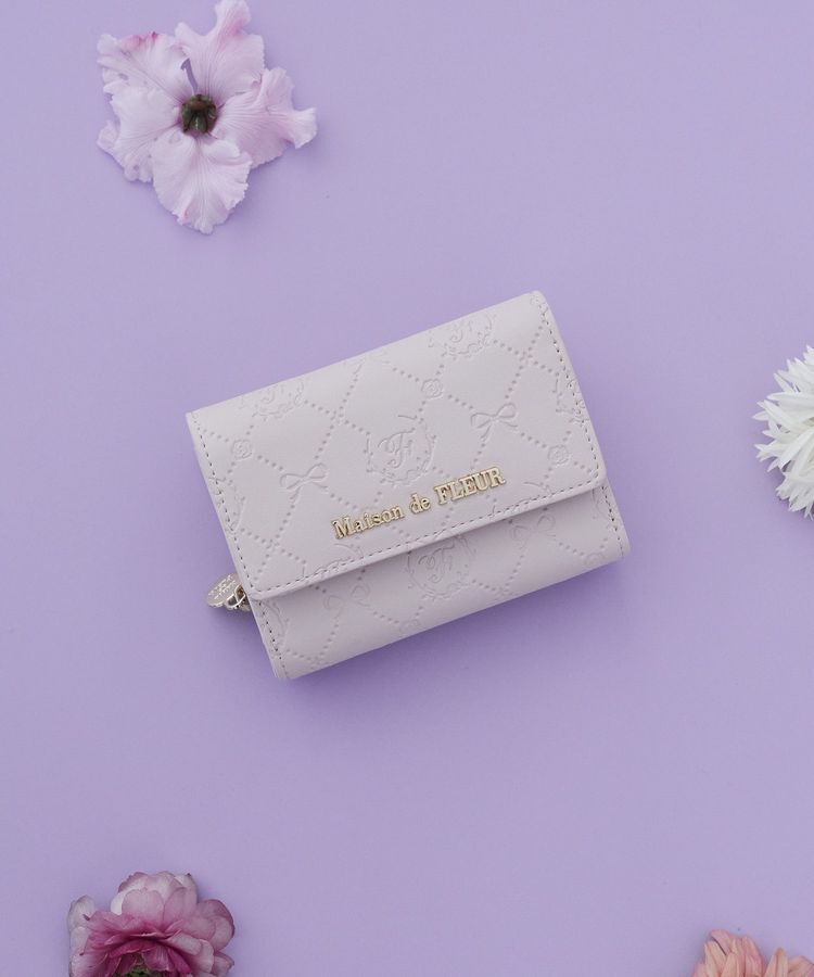 Maison de FLEUR「カラーモノグラムウォレット」|財布|ピンク