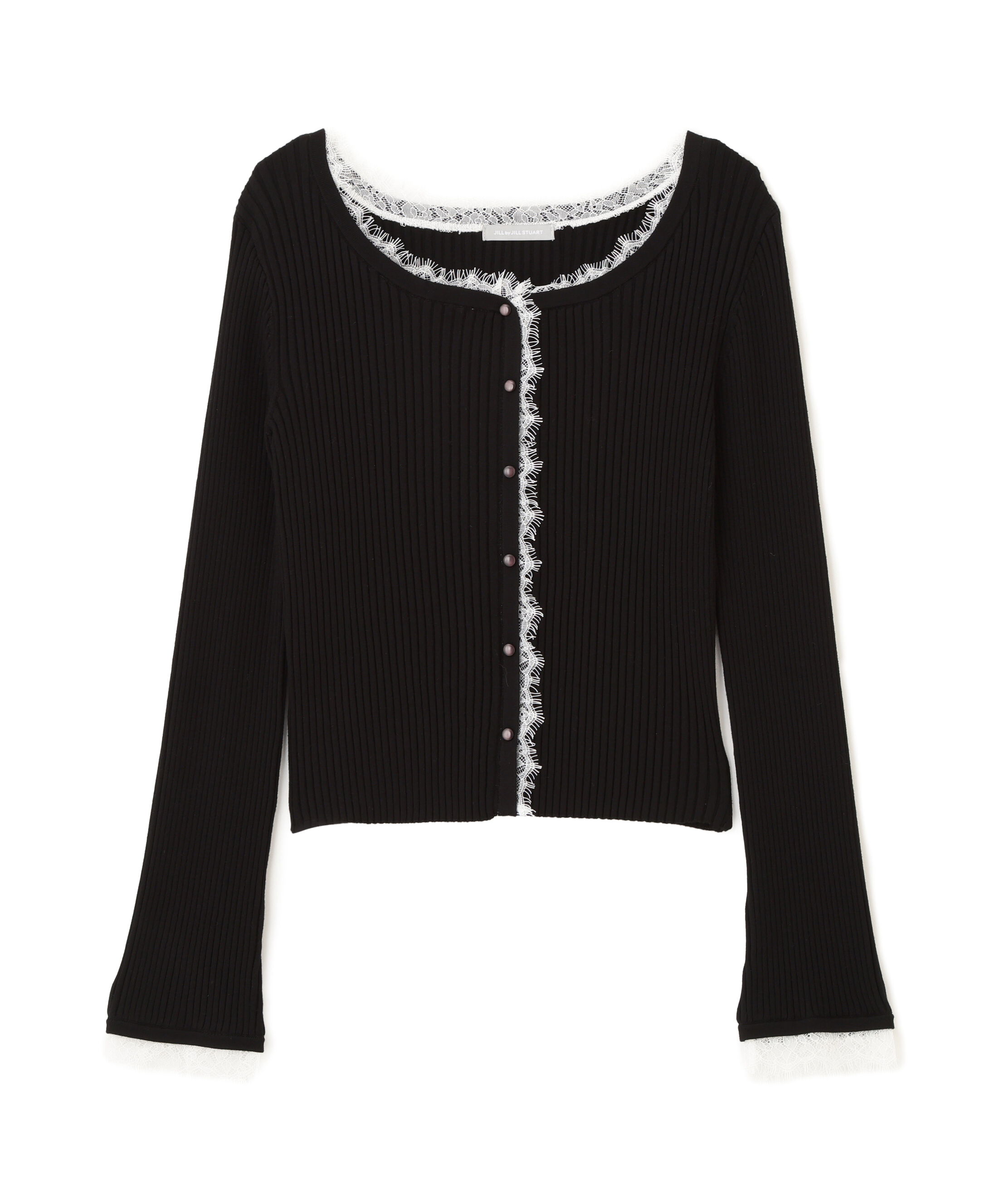  「レーストリミングリブニット」|ニット・セーター|