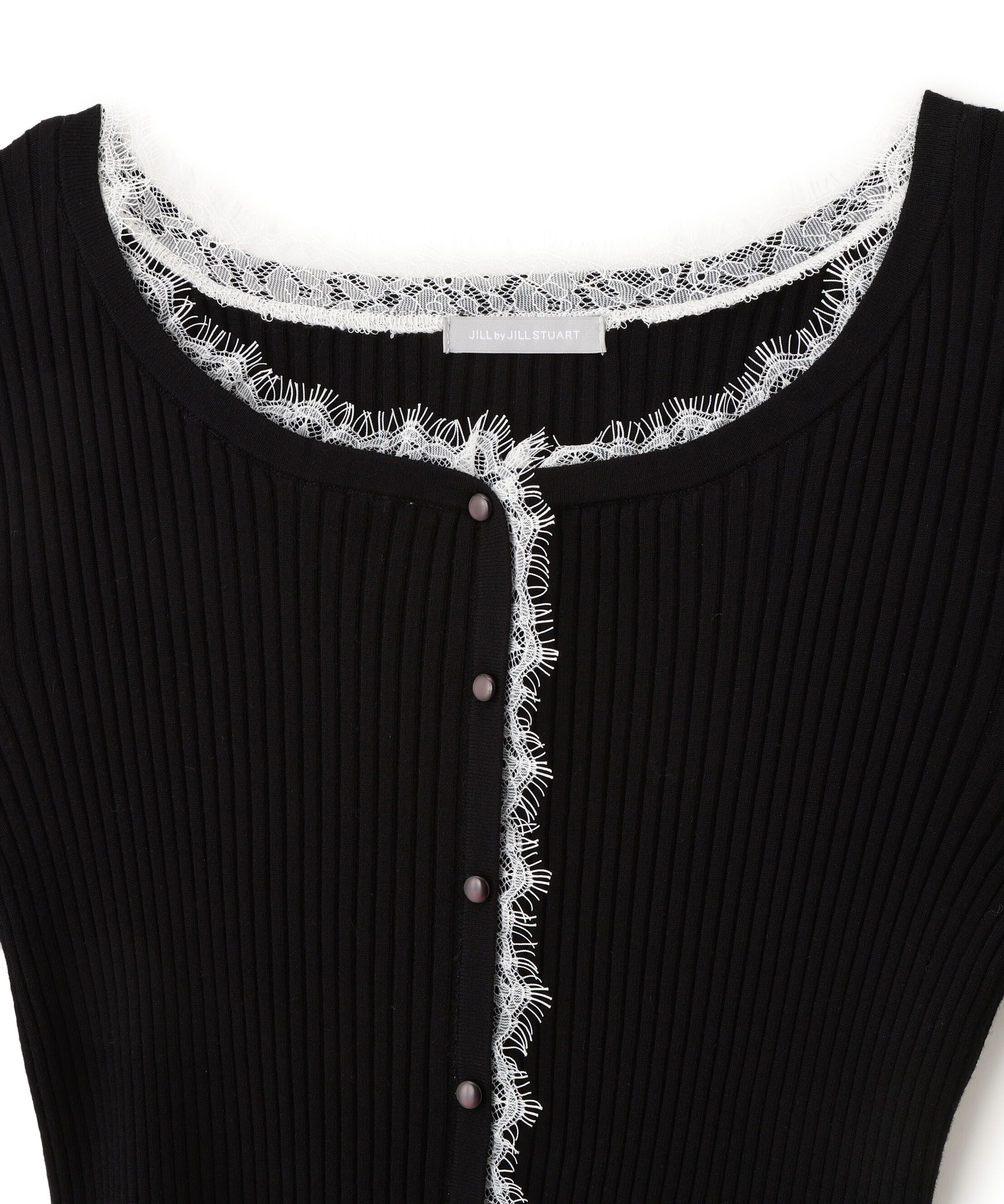  「レーストリミングリブニット」|ニット・セーター|