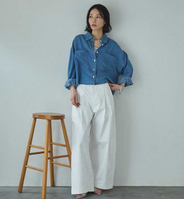 Doux archives「綿ストレッチバレルパンツ」|チノ|