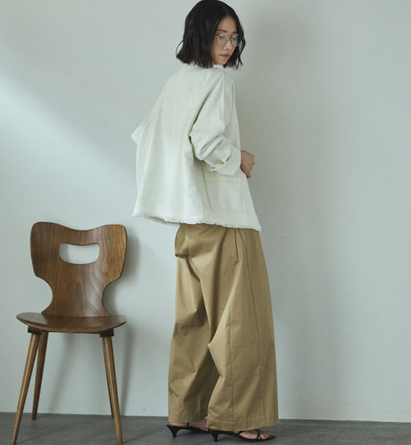 Doux archives「綿ストレッチバレルパンツ」|チノ|