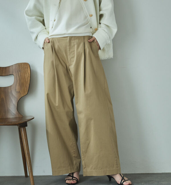 Doux archives「綿ストレッチバレルパンツ」|チノ|