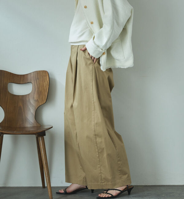 Doux archives「綿ストレッチバレルパンツ」|チノ|