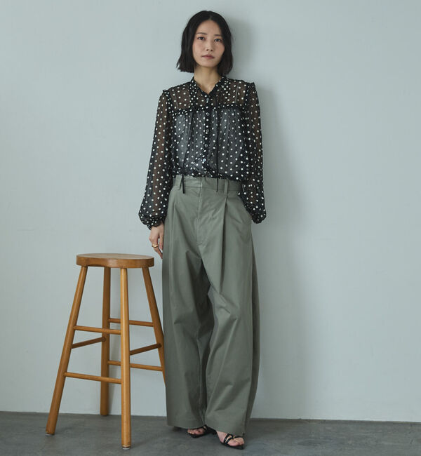Doux archives「綿ストレッチバレルパンツ」|チノ|
