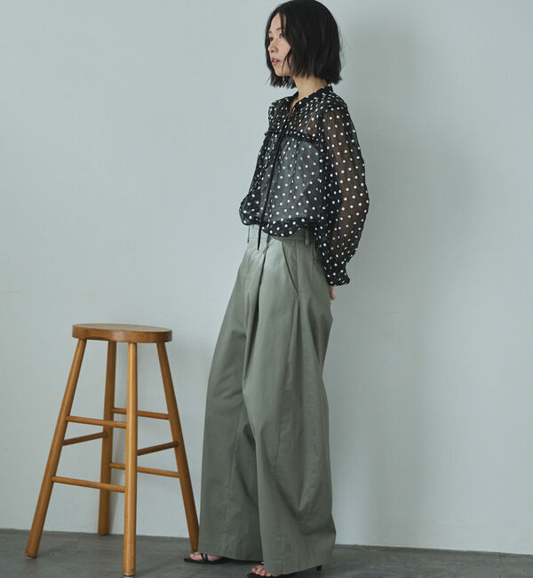 Doux archives「綿ストレッチバレルパンツ」|チノ|