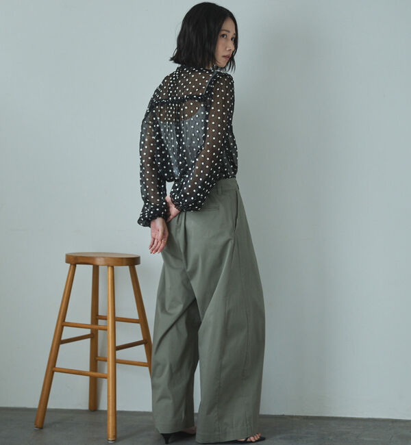 Doux archives「綿ストレッチバレルパンツ」|チノ|