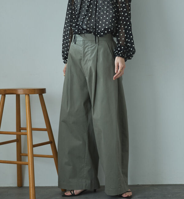 Doux archives「綿ストレッチバレルパンツ」|チノ|