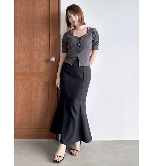 dazzlin「カーデタイトリボンカットトップス」|Tシャツ・カットソー|