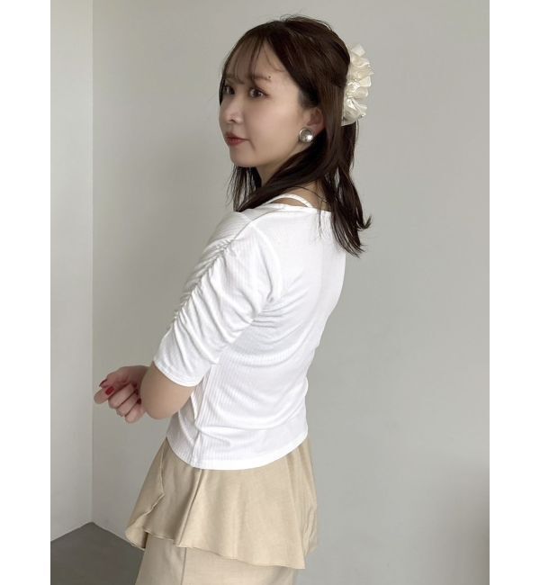 dazzlin「カーデタイトリボンカットトップス」|Tシャツ・カットソー|