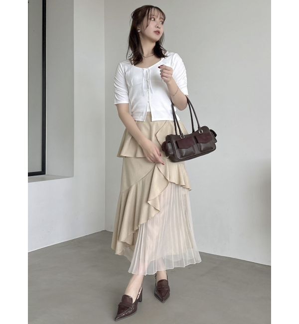 dazzlin「カーデタイトリボンカットトップス」|Tシャツ・カットソー|