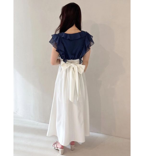 MERCURYDUO「2WAYラッフルブラウスドッキングワンピース」|ワンピース|