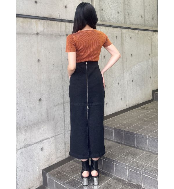 MURUA「バイカラーロゴハーフニット」|ニット・セーター|