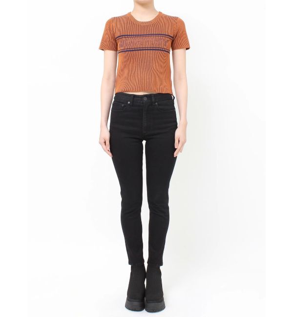 MURUA「バイカラーロゴハーフニット」|ニット・セーター|